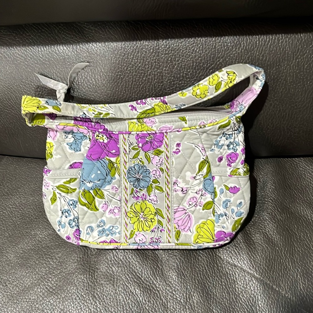 Vera Bradley mini gray floral handbag